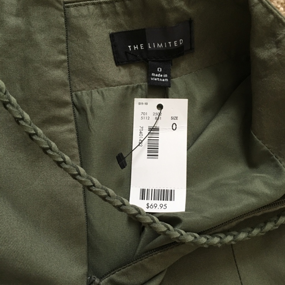 The Limited Olive Green A-Line Skirt with Braided Tie - Picture 6 of 6